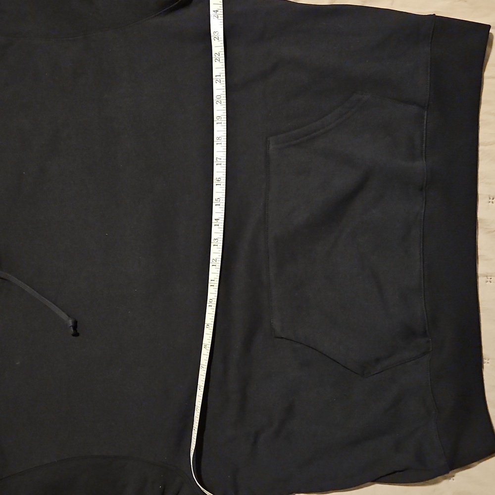 NWOT Supreme Black Hoodie With Satin Bold White Logo - Picture 9 of 13